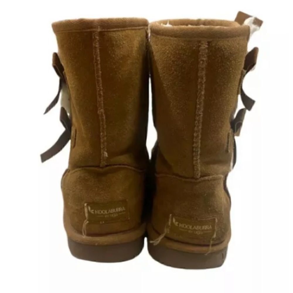 Koolaburra by UGG Size 5 Victoria Short Chestnut Brown Boots 1019372 - Picture 4 of 5